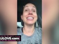 Big boobs babe explaining about getting lip filler, behind scenes creampie drip, cumshot closeups - Lelu Love