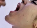 The slut asked me to cum in her mouth to swallow it all.