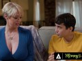 MOMMY'S BOY - Angry Husband Caught MILF Dee Williams Riding Their Gamer Stepson Ricky Spanish's Cock