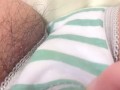 濡れ音すごすぎ♡剛毛素人が喘ぎまくり指オナニー♡しましまパンティの中でイっちゃう♡【個人撮影】