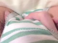 濡れ音すごすぎ♡剛毛素人が喘ぎまくり指オナニー♡しましまパンティの中でイっちゃう♡【個人撮影】