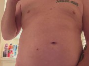 Pissing after masturbating. First time doing this