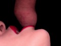 She milked me with her mouth. Cum in mouth close up