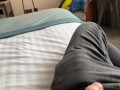 Sharing a bed with a coworker ended up with an unexpected ass fuck