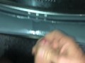 Pissing & Cumming Into The Washing Machine, Then Cleaning It Up