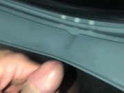 Pissing & Cumming Into The Washing Machine, Then Cleaning It Up