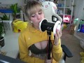 Banana girl licks your ears - shyphoebe girl with braces ASMR