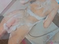 Hot MILF  in the Shower in Soap Foam Fucked in the ass and Crempied Asshole