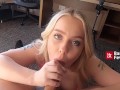 Small Petite Blonde Haley Loves Riding Tall Asian Cock - AMWF