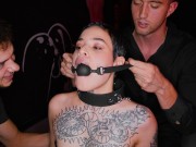 Gorgeous submissive Latina Saba Lapiedra thoroughly enjoys a BDSM-filled threesome