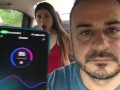 young Colombian gives control of the lush to the uber driver so he can make her run
