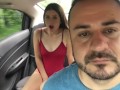 young Colombian gives control of the lush to the uber driver so he can make her run