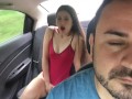young Colombian gives control of the lush to the uber driver so he can make her run
