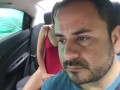 young Colombian gives control of the lush to the uber driver so he can make her run