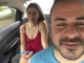 young Colombian gives control of the lush to the uber driver so he can make her run