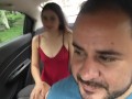young Colombian gives control of the lush to the uber driver so he can make her run