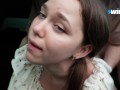 Stepsister paid with a blowjob for a ride. Fucked in the car - Deluxe_Bitch