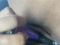 Ebony Creamy Car Pussy Play