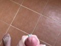 POV Quick Handjob on Vacation with Wristwatch and French Nails