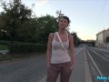 Public Agent - natural amateur babe with short hair and nice big boobs made an offer to get naughty in public