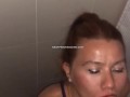 Cuckoldress Sucks Her Bull at the Gym Showers