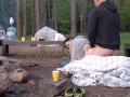 Sneaky push inside while her husband still in tent