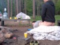 Sneaky push inside while her husband still in tent