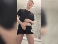 Redhead Spurts Cum While He Showers