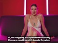 Alexis Crystal And Angelique Lapiedra intertwine their hot bodies in a lesbian session