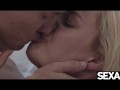 Watch this gorgeous blonde enjoy hot oral and hard fucking