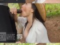 Country girl loves sucking the cum from thick chocolate 🍫 dick