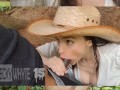 Country girl loves sucking the cum from thick chocolate 🍫 dick