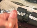 spitting on my cock & cum cleanup