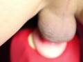 deep throat throat fucking and pulsating close up