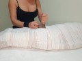 Part2 MUMMIFIED Handjob with interruption of cum for two minutes.
