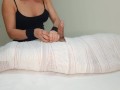 Part2 MUMMIFIED Handjob with interruption of cum for two minutes.