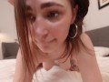 Shy Teen Girl Fucked in Doggy Takes Cum on Her Tits