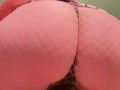 Fat ass slut in fishnets entertains you with her curves (no talking)