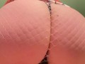 Fat ass slut in fishnets entertains you with her curves (no talking)