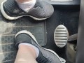 Revving my mini Cooper in my sneakers