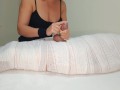 Part3 MUMMIFIED Handjob with interruption of cum for two minutes.