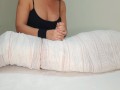 Part3 MUMMIFIED Handjob with interruption of cum for two minutes.