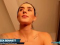 Louissa Bennett on Flirt4Free - Slim Inked Brunette Shows Close Up Of Her Sweet Slit