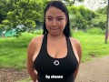 Fan finds busty Daniela Gomez and invites her to fulfill her fantasies outdoors in a public park.