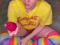Cute Little Stepsister Learns How to Use a Rose Toy 🌹 Intense Clit Orgasm