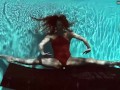 She’s incredibly flexible in the pool