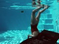 She’s incredibly flexible in the pool