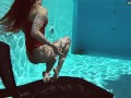 She’s incredibly flexible in the pool