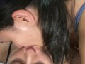 lesbian girl fucks my throat with her huge tongue