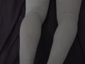 I let him fuck my little feet in grey knee-high socks